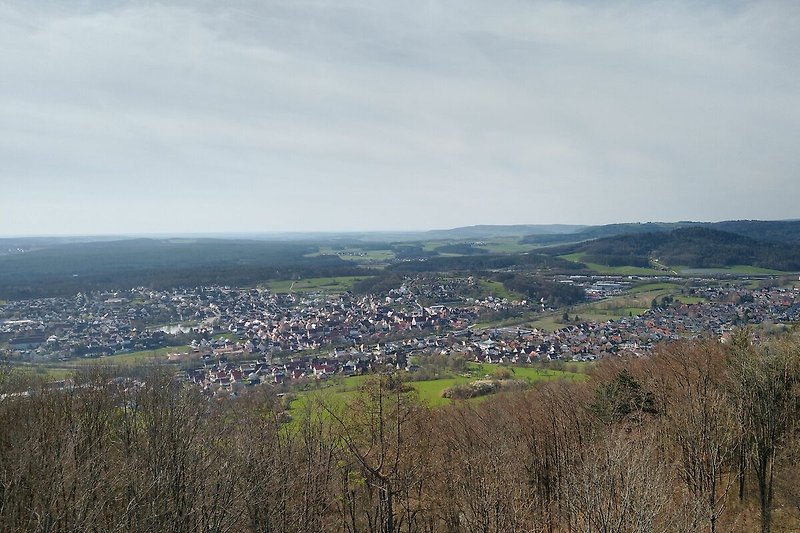 Ausblick über Schnaittach von der Festung Rothenberg.