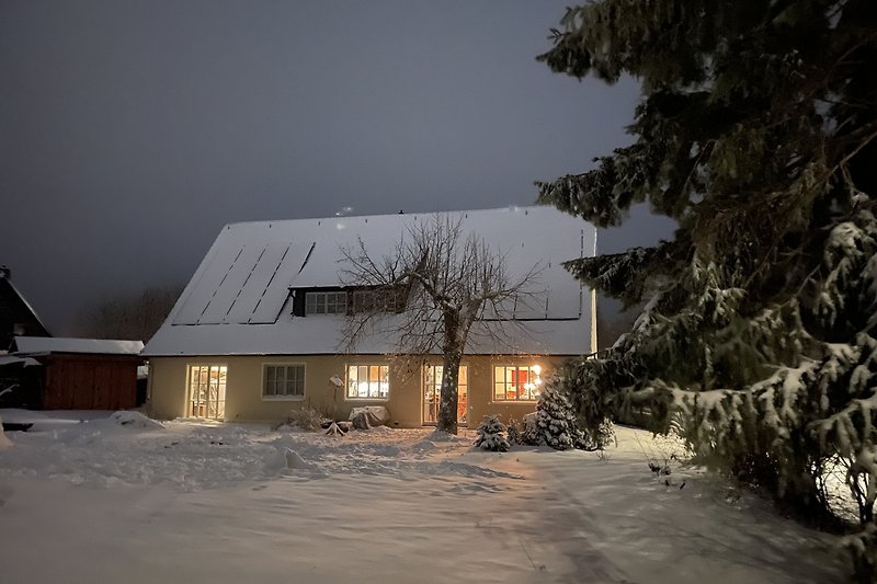 Haus Waldeck in Oberbärenburg/ Osterzgebirge im Winter