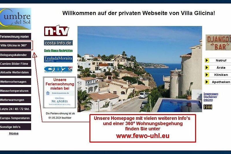Unsere Homepage finden Sie unter www.fewo-uhl.eu