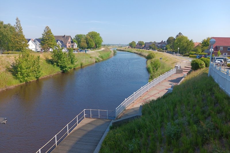 Kanal mit Fahrrad-und Wanderweg