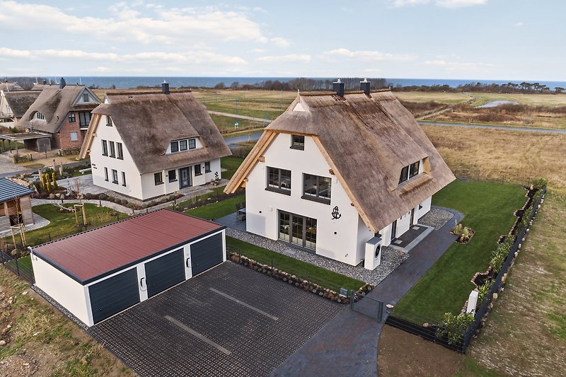 Ferienhaus Inseltraum mit Blick auf die Ostsee