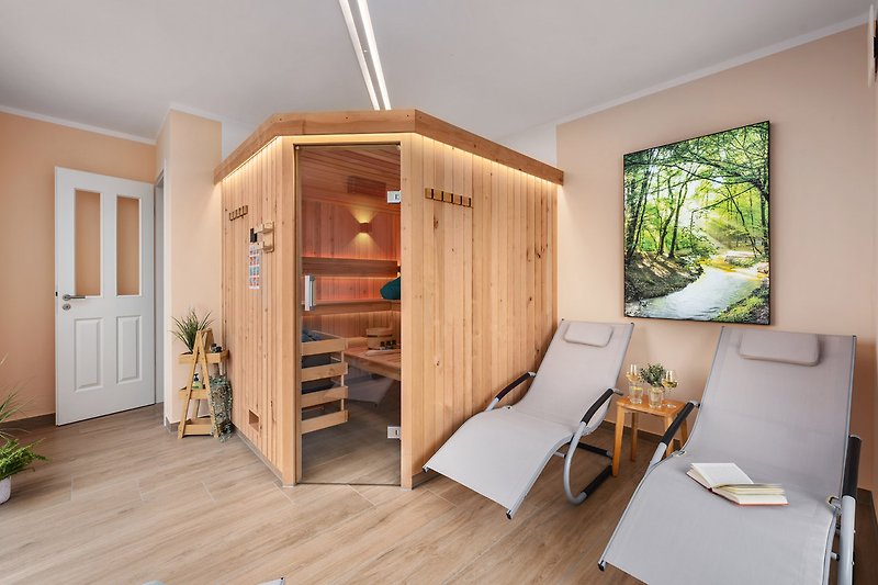 Wellnessbereich mit Sauna FeWo Ostseeblick