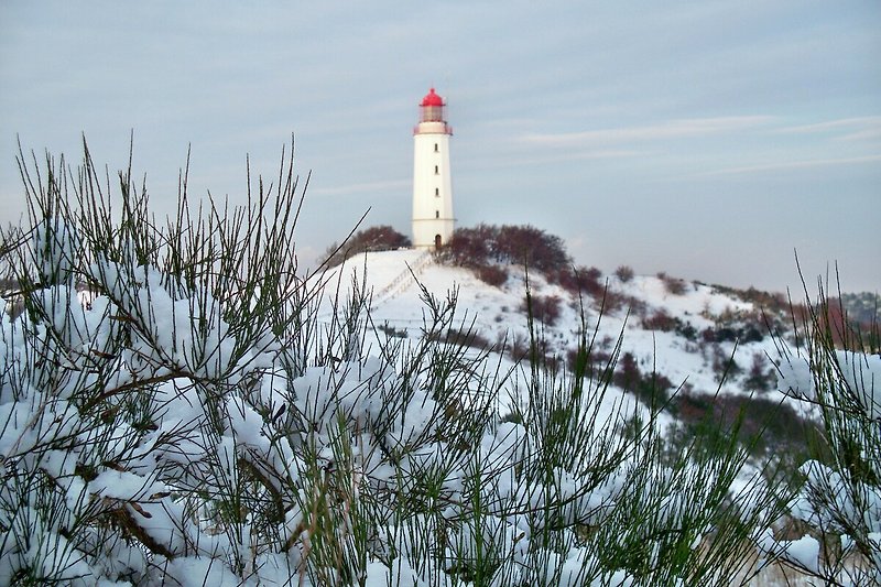Der Hiddeseer Leuchtturm - im Winter