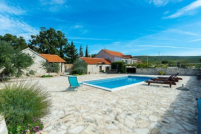 Stone country House Irena with pool on a larg...