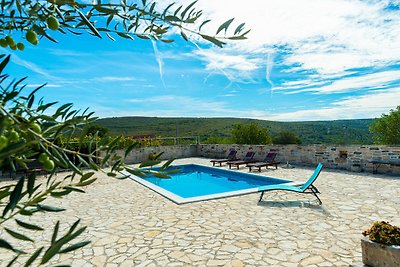 Stone country House Irena with pool on a larg...