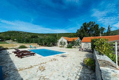 Stone country House Irena with pool on a larg...