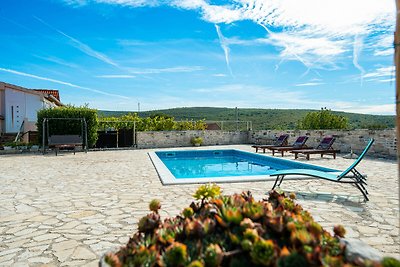 Stone country House Irena with pool on a larg...