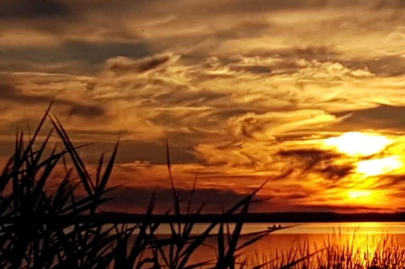 Sonnenuntergang über Gardno-See