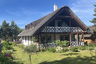 Vakantie in een rieten dak in Gardna Mała (in Polen/Pommeren)
