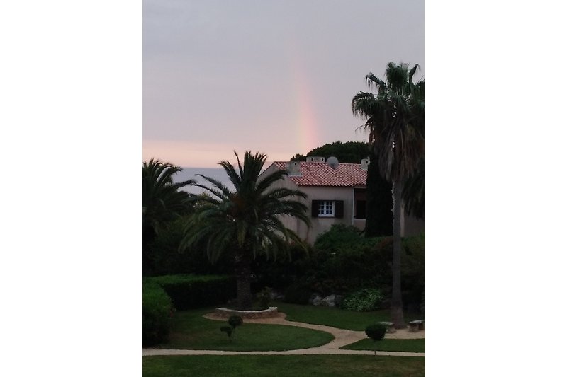 A rainbow over the sea