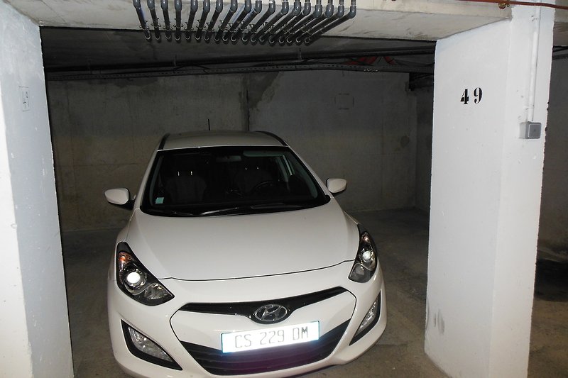 Our small private car park in the "rose" parking deck.