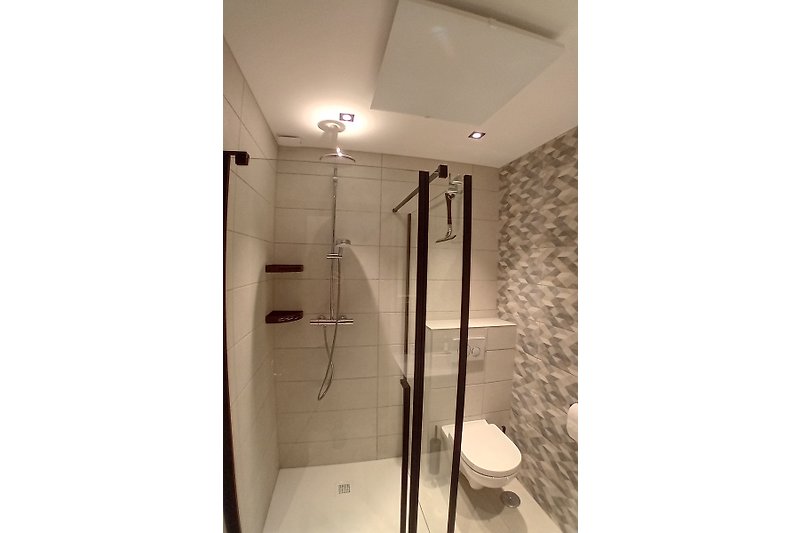Badkamer met regendouche