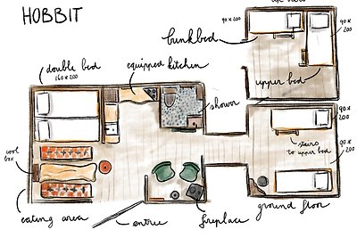 Hobbit House 1 met hottub