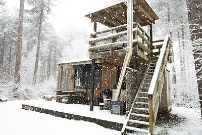 Treetrunk met hottub