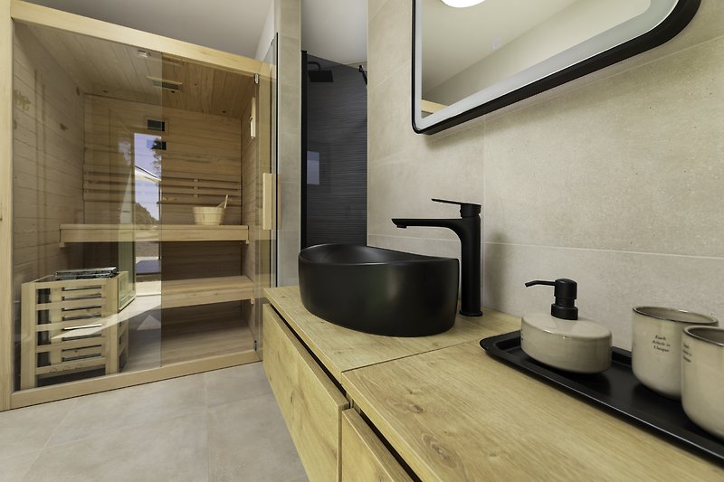 Moderne Küche mit elegantem Holzdesign und stilvoller Einrichtung.
