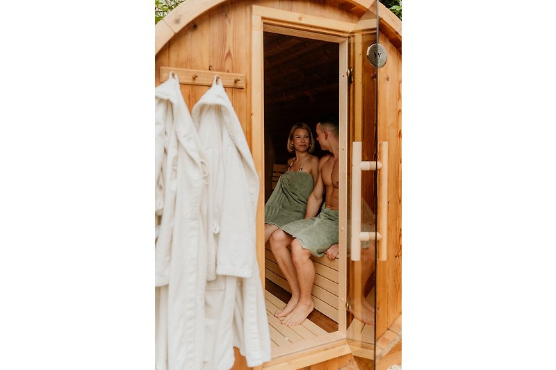 Sfeerfoto barrel sauna