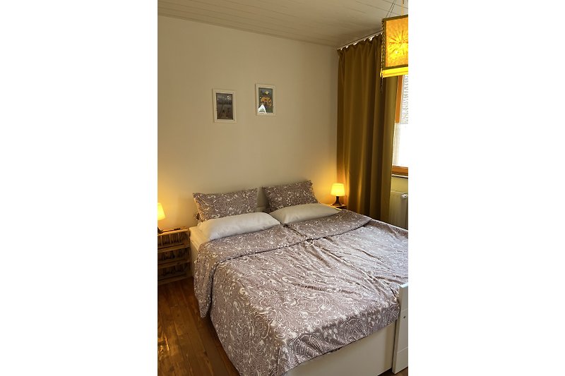 Obergeschoss: Kleines Schlafzimmer - Darstellung hier: 2 Personen (2x80x200)