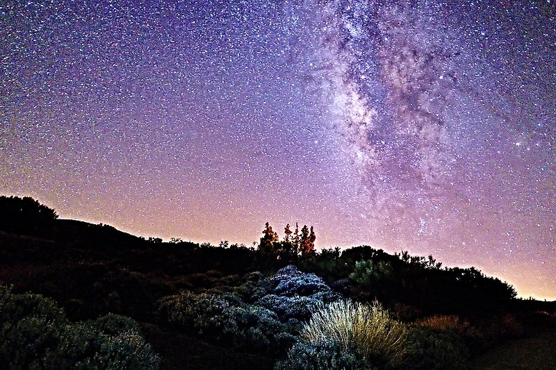 Sternenhimmel im Nationalpark  am 13.8. 2 Uhr Nachts