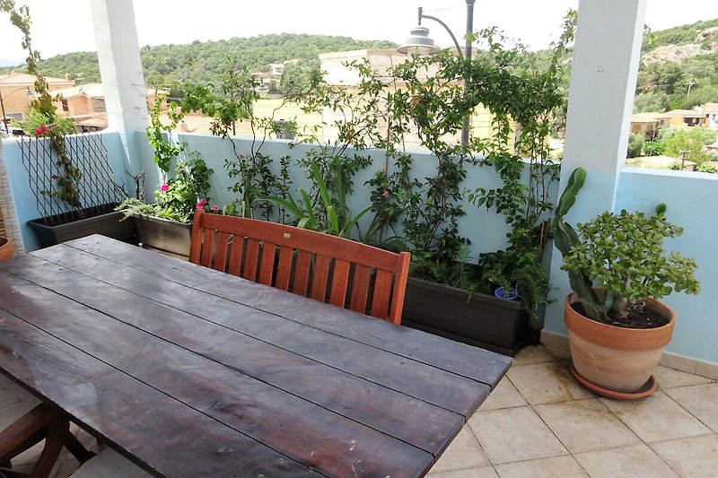 Terrace with big table