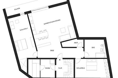 Neueröffnung 2025! Penthouse-Suite*8 Pers.*127qm*Sauna