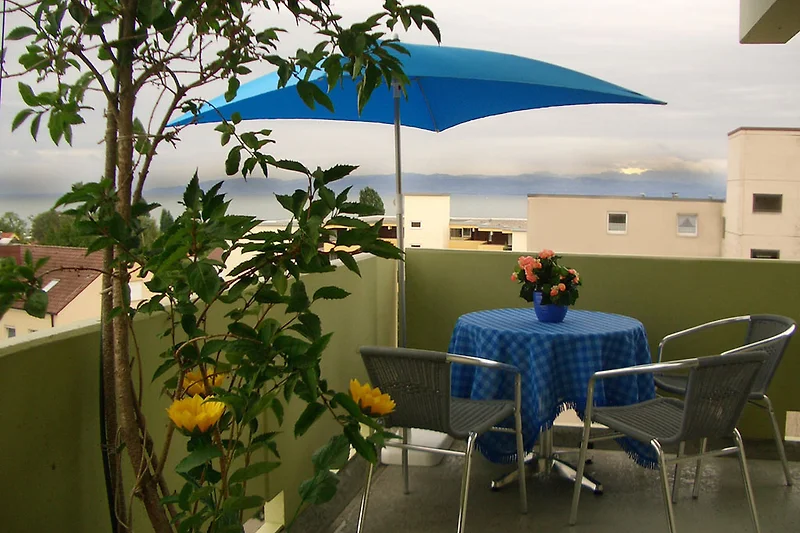 Blick vom Balkon