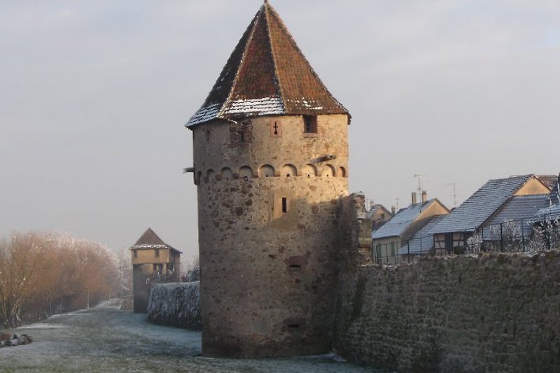 Stadtmauer im Winter
