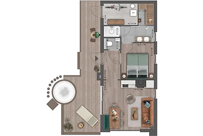 Spa-Lodge mit Hot Tub & Innen-Sauna | 2 Pers.