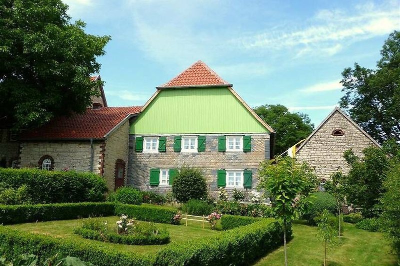 Südansicht historisches Bauernhaus Ferienhaus Kochshof