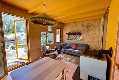 Cosy cabin in a mediterranean food forest