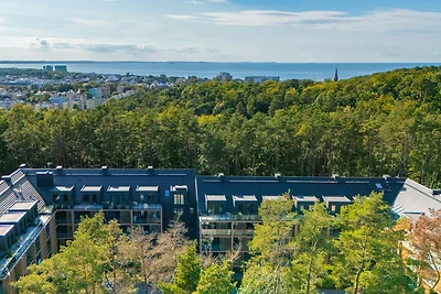 Private Ferienwohnung mit Küchenzeile und kostenlosem Parkplatz im Sea & Forest Resort: Pool, Sauna, Whirlpool