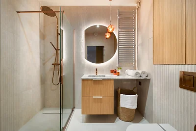 Private Ferienwohnung mit Küchenzeile und kostenlosem Parkplatz im Sea & Forest Resort: Pool, Sauna, Whirlpool