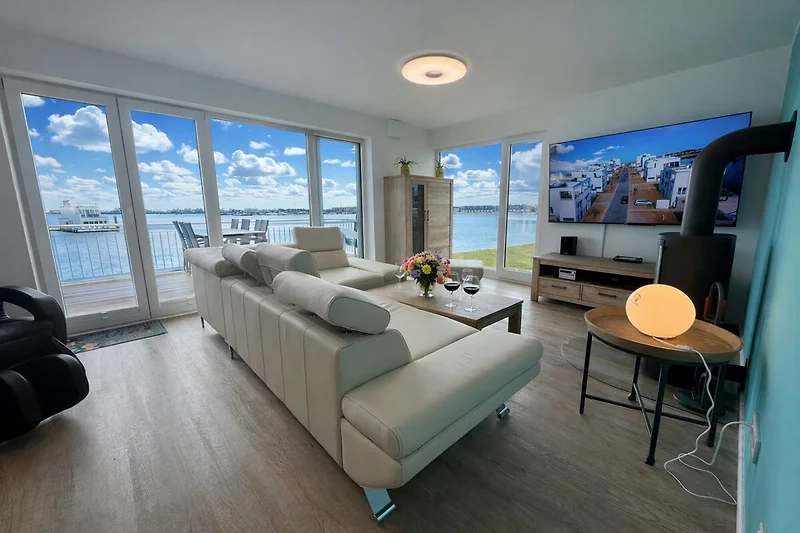 Direkt am Wasser, 75 Zoll TV, Wii U, Kamin, Massagesessel