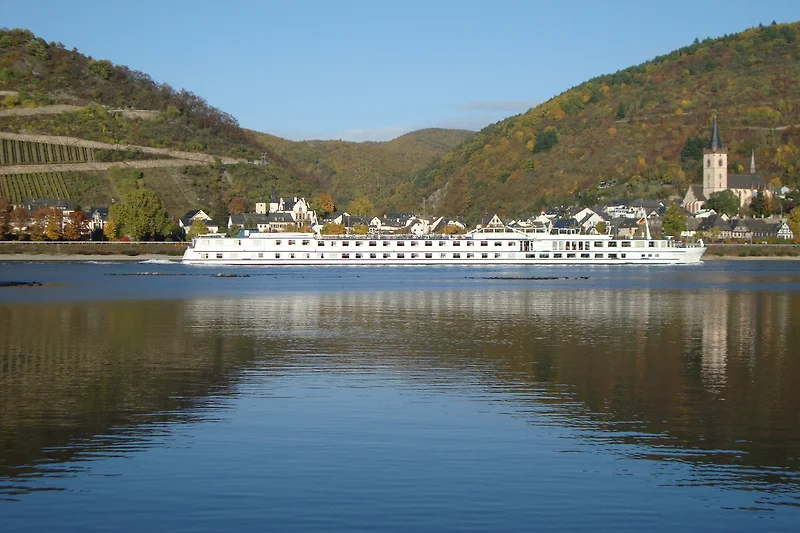 Ihr Blick vom Balkon auf den Rhein.