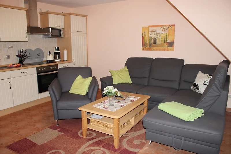 Wohnbereich mit Schlafcouch