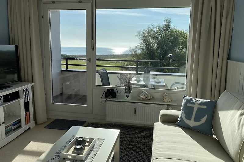 Gemütliche Ferienwohnung mit direktem Meerblick, WLAN und eigenem Parkplatz