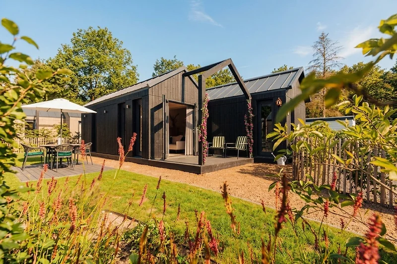 Landhaus mit Garten und schattigem Hof.