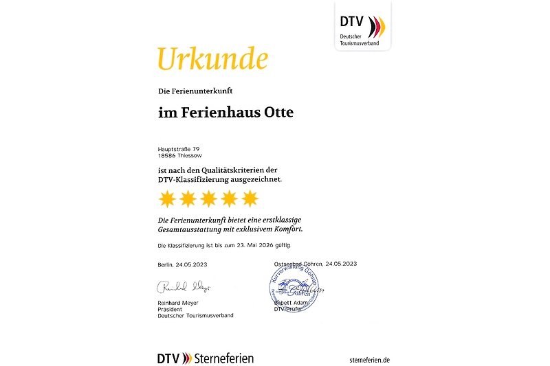 DTV-Urkunde