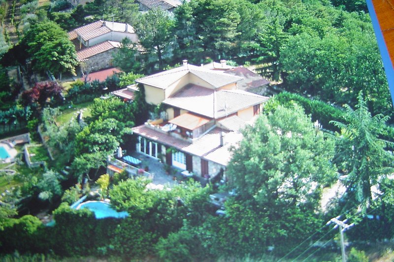 Charmantes Haus mit Pool und Blick auf Weinberge und Olivenhaine und Wald.