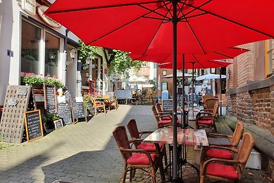 Schwarze Katz mit Balkon Zell Stadt