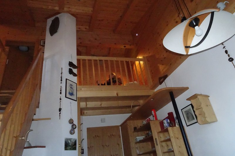 Dachraum - oder moderne Hütte? Kamin für den Pinzgauer Kachelofen