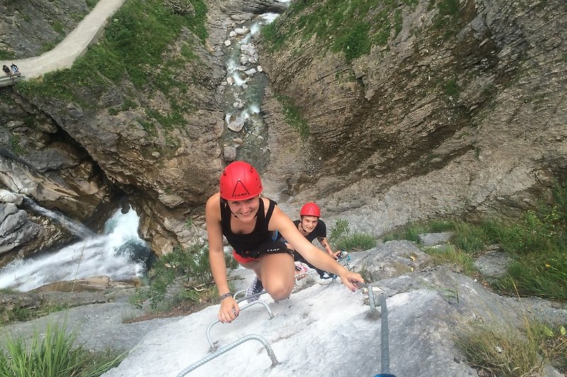 Spectacular climbing at Simms Waterfall.