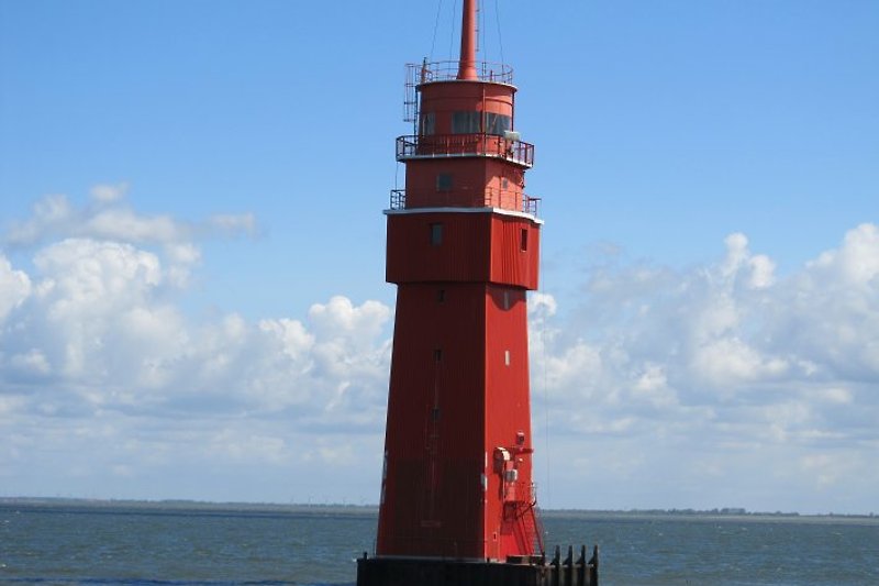 Lighthouse at the mouth of the Weser River