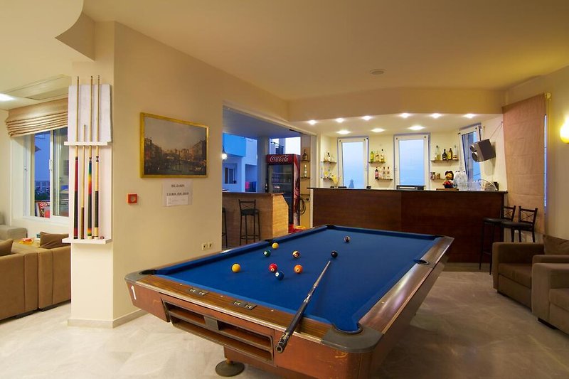 Reception with pool table