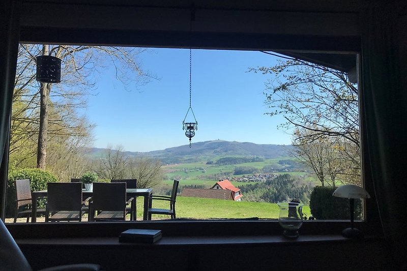 View from the living room to the Wasserkuppe