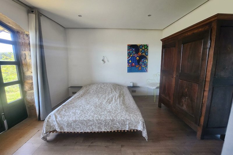 Schlafzimmer mit sehr kompfortabler Matratze (Testsieger 2023 :-)
