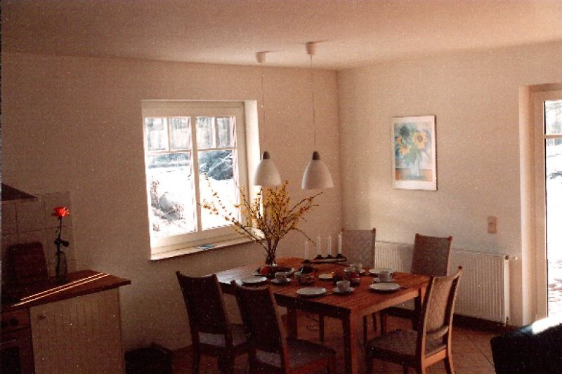 Dining area in the living room