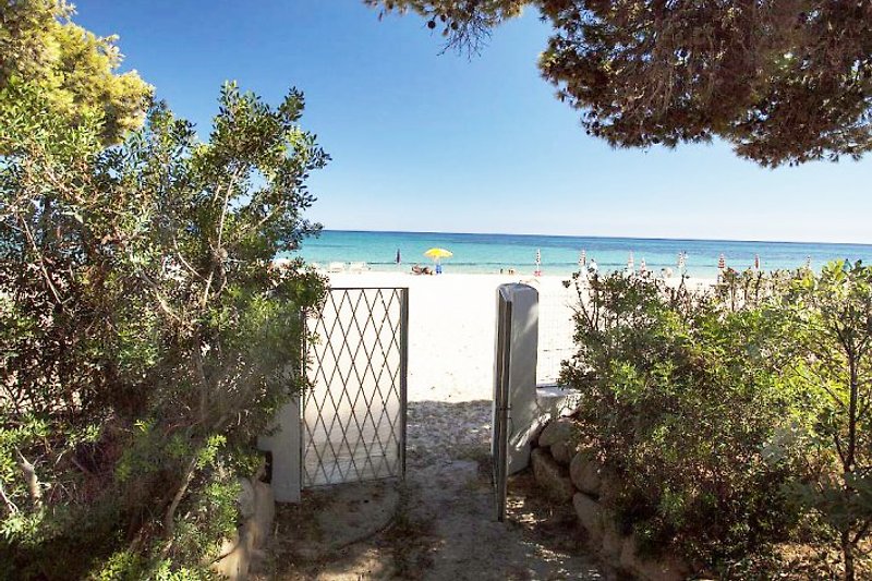Direct access to the beach and sea.