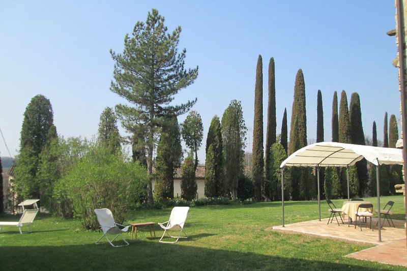 La parte di giardino di pertinenza a Casa Riccio.