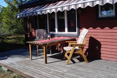 Haus am Lachsfluß in Lappland