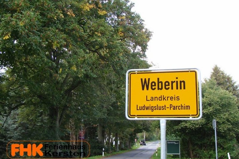 Entrance sign to Weberin